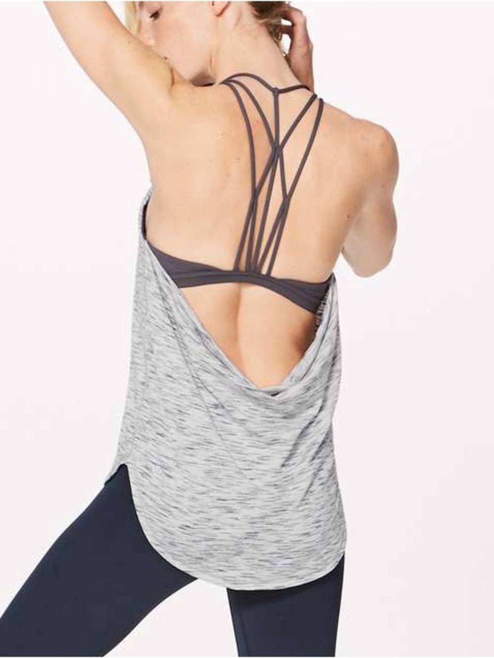 Lululemon Raise The Barre Tank - Tiger Space Dye Black/White/Carbon